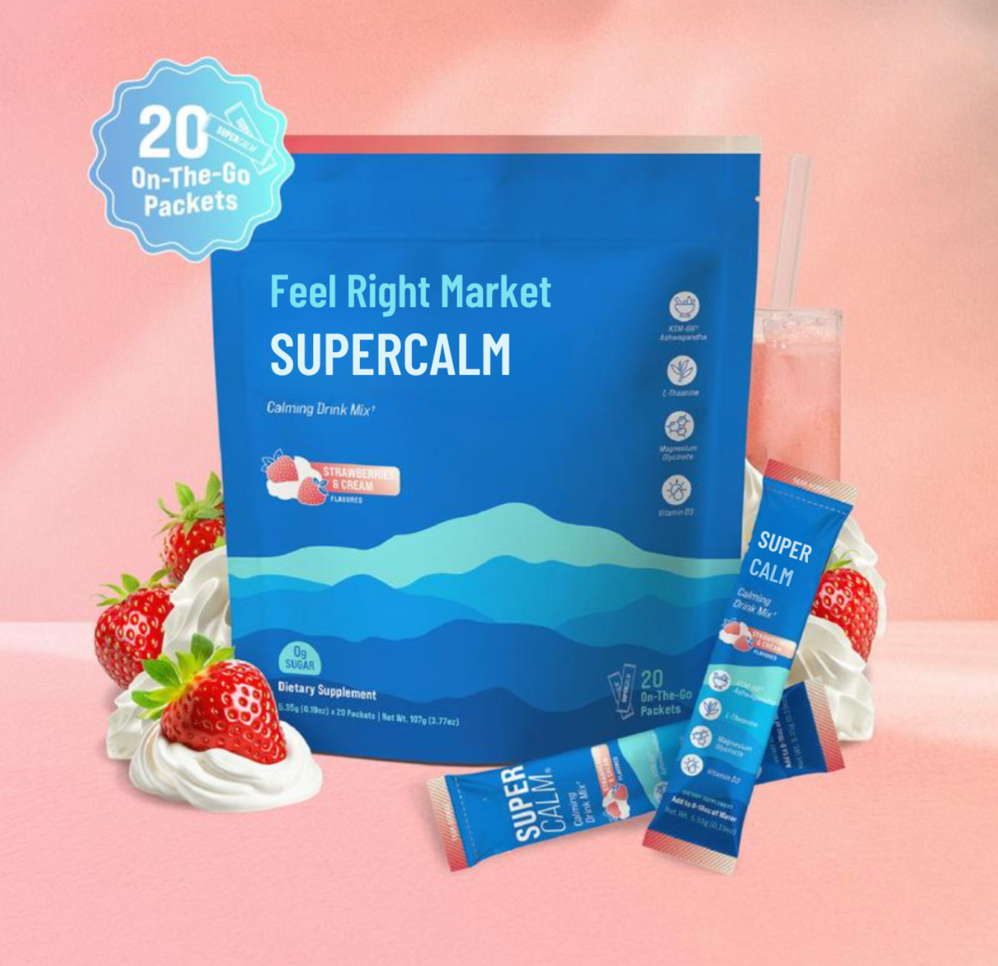 FeelRight Market SuperCalm™ – Melt Stress & Belly Fat Naturally (20 Travel Packets)